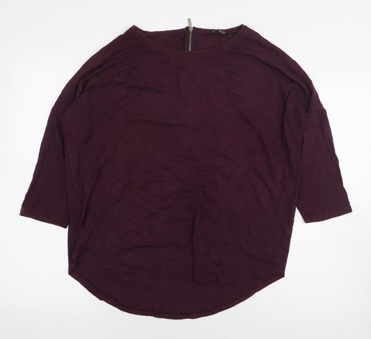 Womens UK Size 14 Select Red Basic T-Shirt