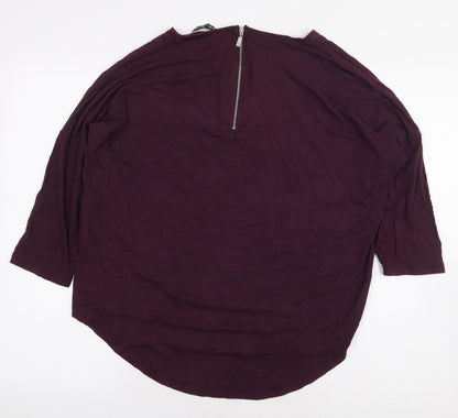 Womens UK Size 14 Select Red Basic T-Shirt