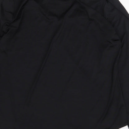 90 Degree Womens Black Polyester Basic T-Shirt Size M V-Neck