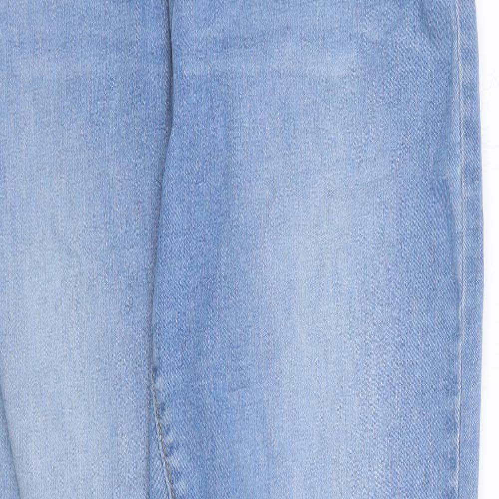 Primark Womens Blue 100% Cotton Tapered Jeans Size 10 L26 in Regular Zip