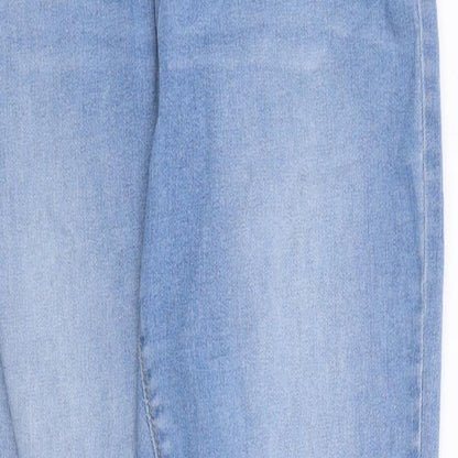 Primark Womens Blue 100% Cotton Tapered Jeans Size 10 L26 in Regular Zip