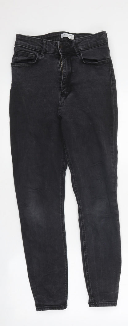 Zara Womens Black 100% Cotton Skinny Jeans Size 30 in L26 in Regular Zip