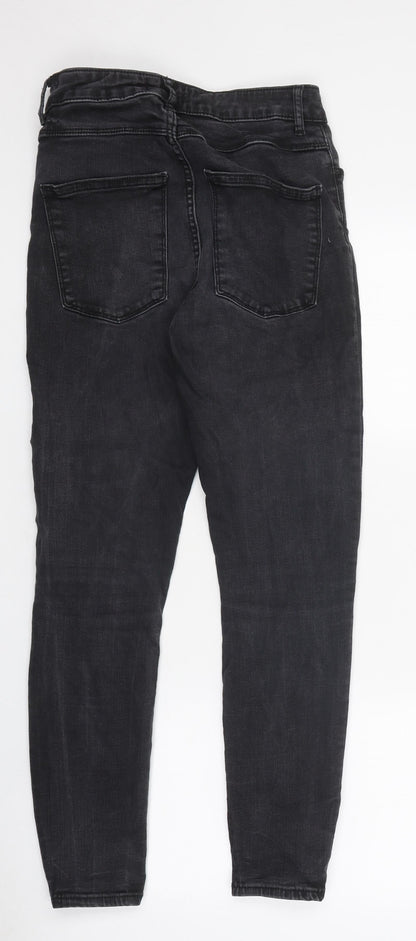 Zara Womens Black 100% Cotton Skinny Jeans Size 30 in L26 in Regular Zip