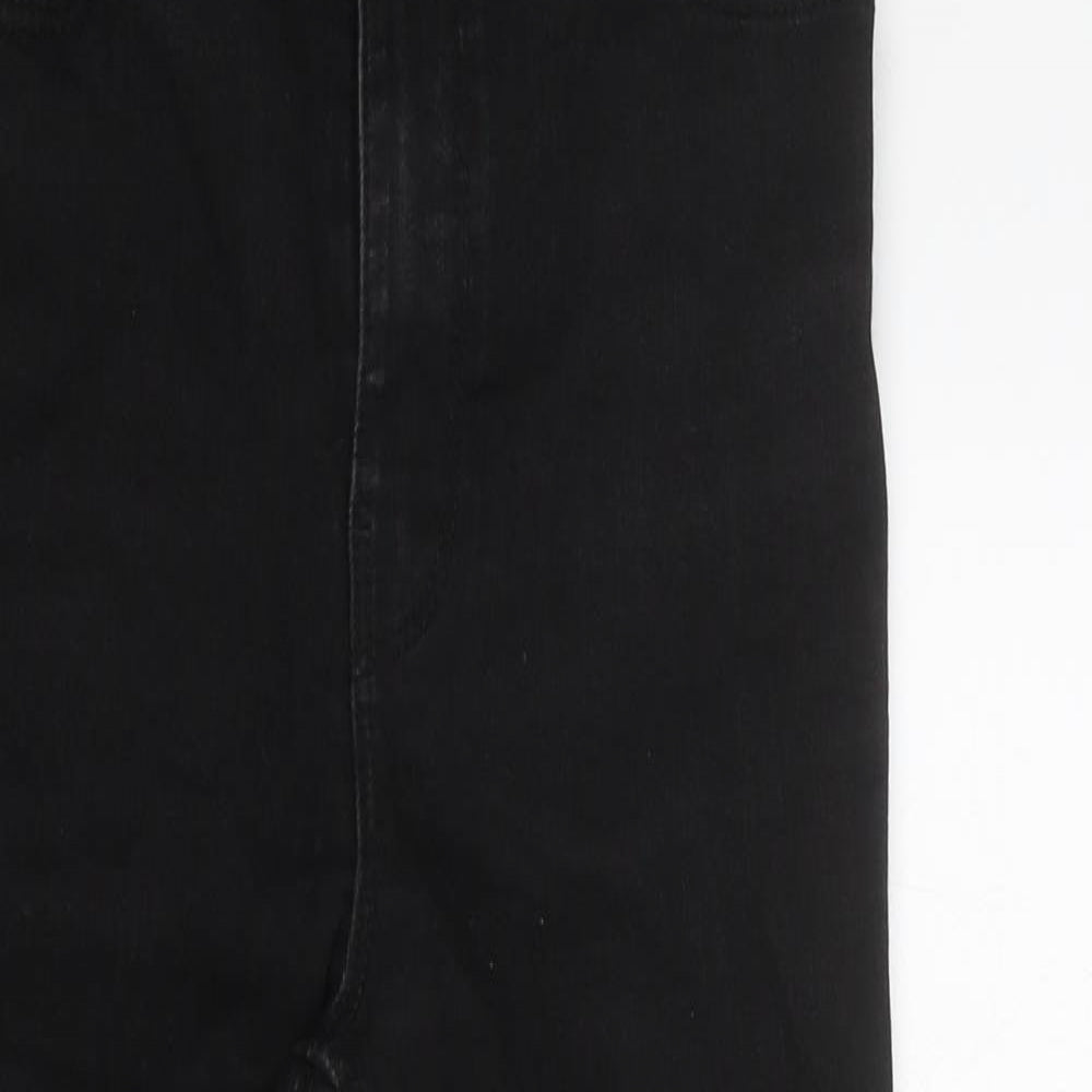 Primark Womens Black 100% Cotton Skinny Jeans Size 10 L27 in Regular Zip
