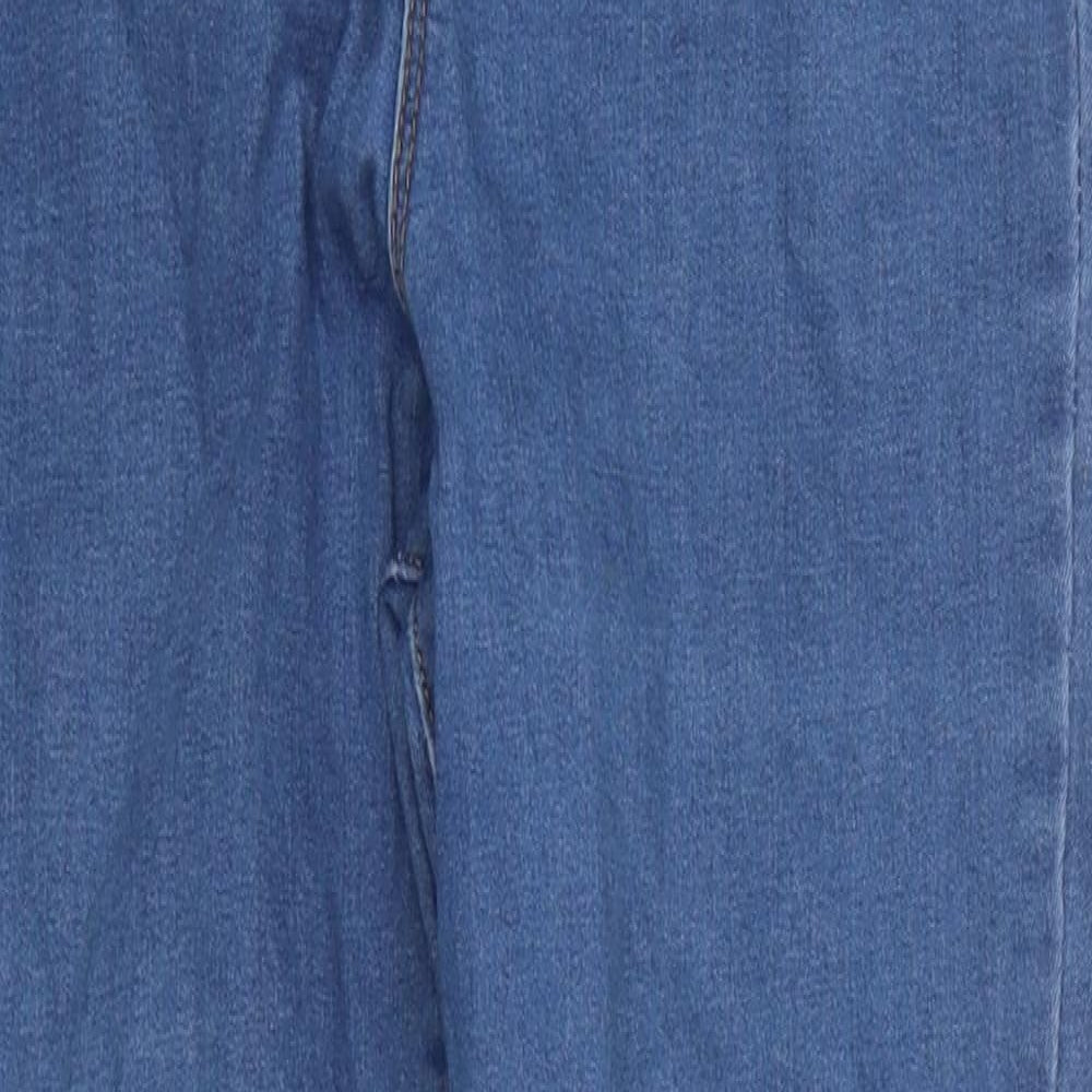Primark Womens Blue 100% Cotton Skinny Jeans Size 10 L23 in Regular Zip