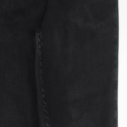 Mens UK Size 30 in Preworn Regular Fit Skinny Black Jeans