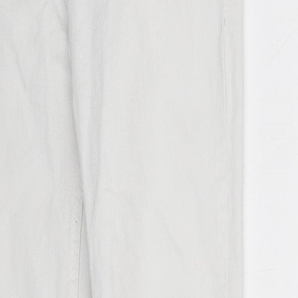 Bershka Womens White Acetate Skinny Jeans Size 28 in L30 in Regular Zip