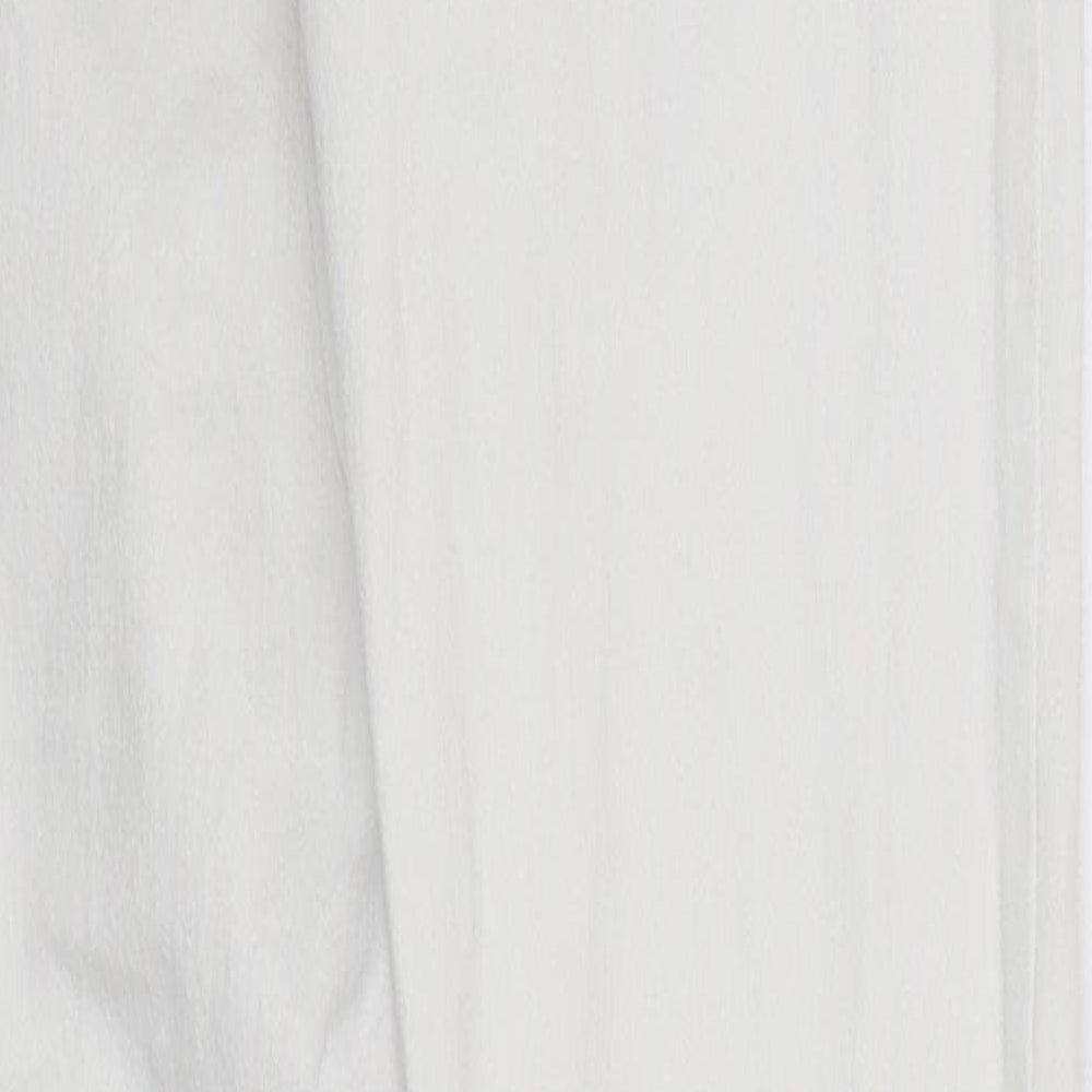 Bershka Womens White Acetate Skinny Jeans Size 28 in L30 in Regular Zip