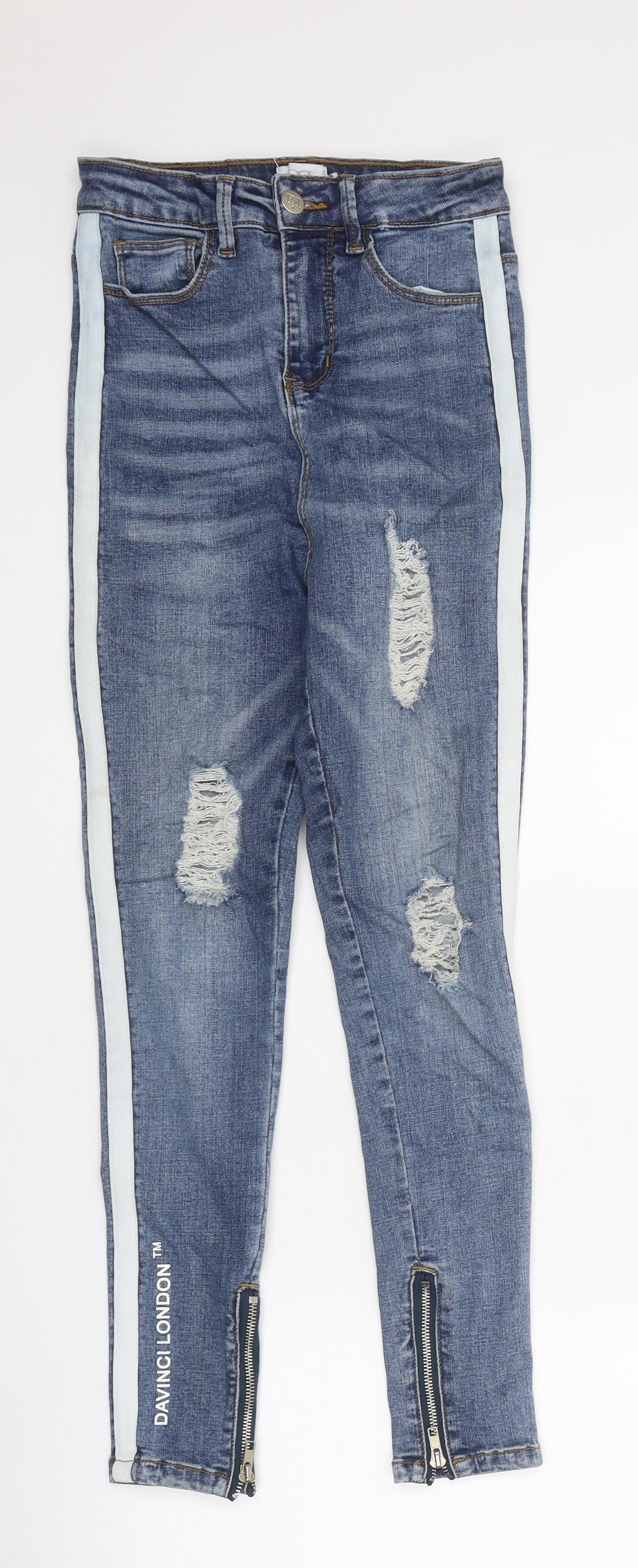 DaVinci Womens Blue 100% Cotton Skinny Jeans Size 25 in L26 in Regular Zip