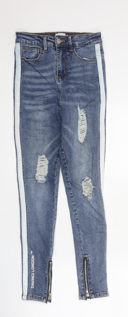 DaVinci Womens Blue 100% Cotton Skinny Jeans Size 25 in L26 in Regular Zip