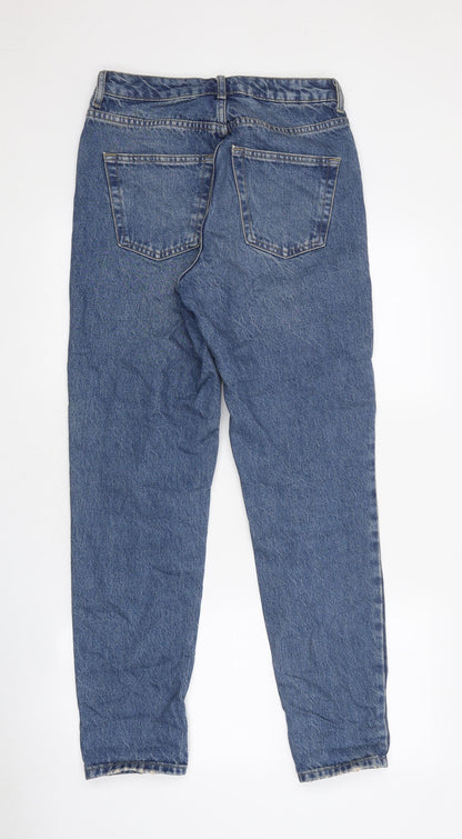 Topshop Womens Blue 100% Cotton Tapered Jeans Size 26 in L32 in Regular Zip