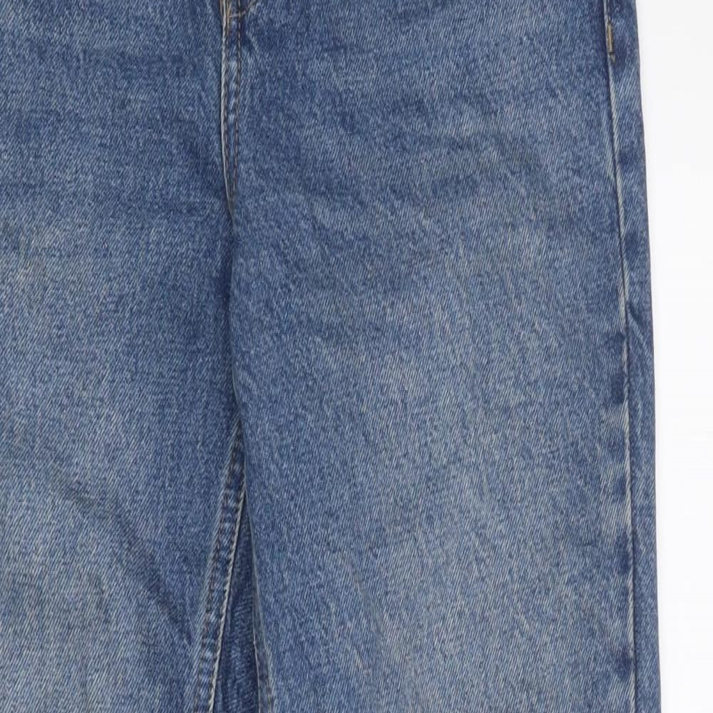 Topshop Womens Blue 100% Cotton Tapered Jeans Size 26 in L32 in Regular Zip