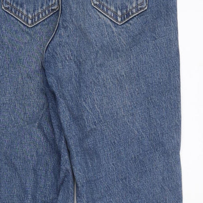 Topshop Womens Blue 100% Cotton Tapered Jeans Size 26 in L32 in Regular Zip