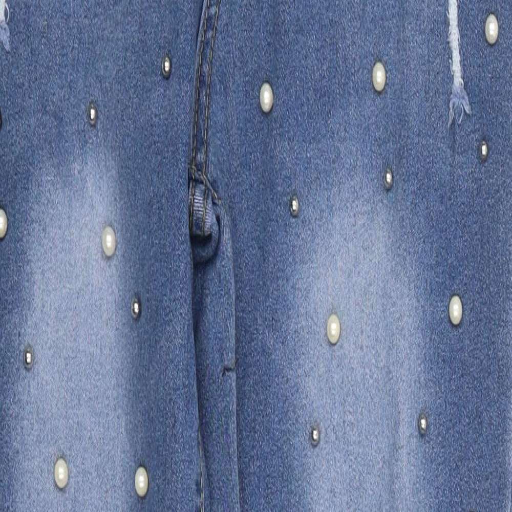 Womens UK Size S Preworn Regular Fit Skinny Blue Jeans