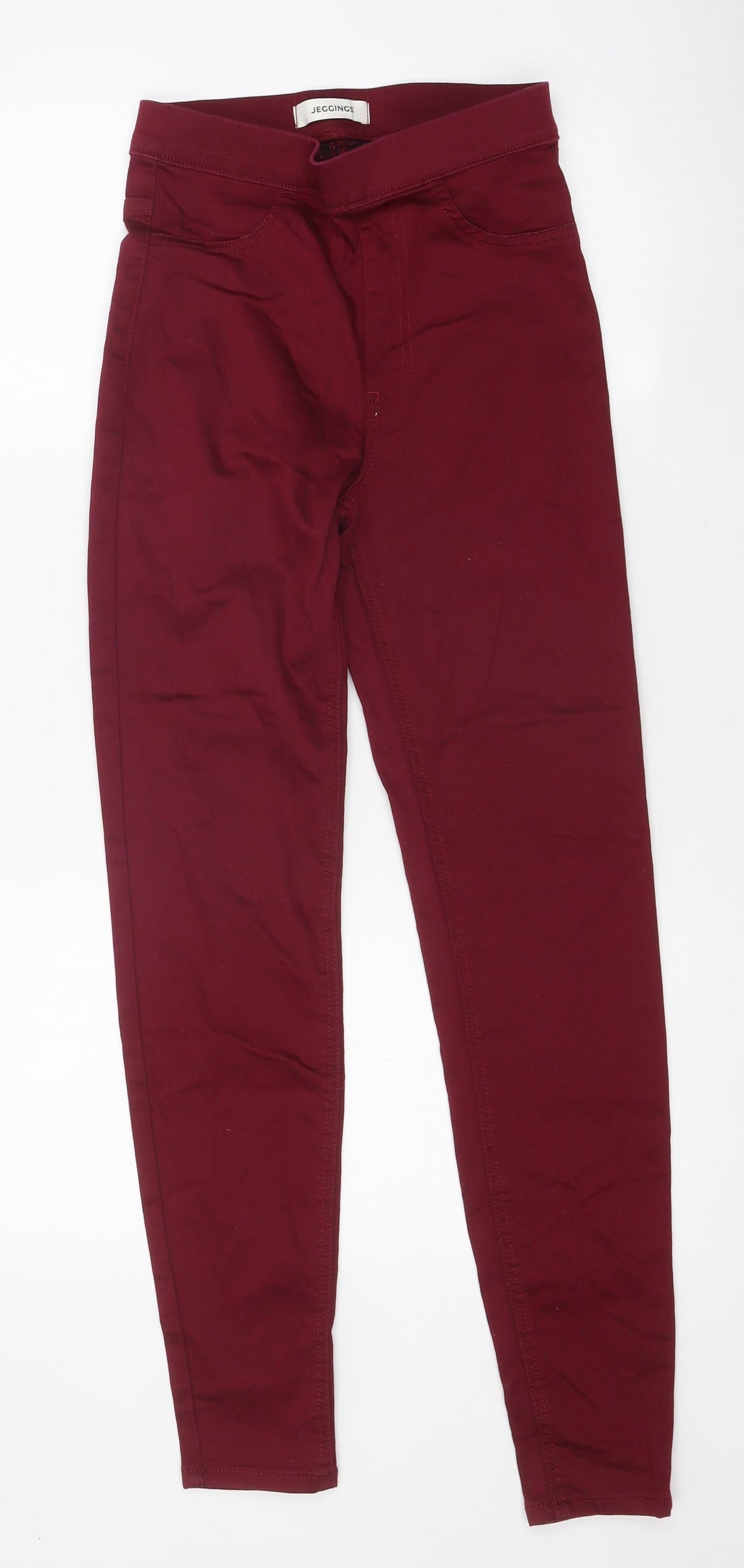 Womens UK Size 8 Marks and Spencer Regular Fit Jegging Red Jeans
