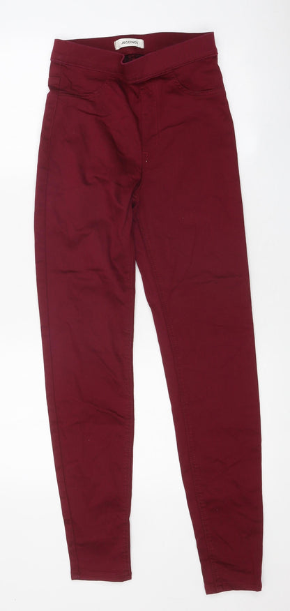 Womens UK Size 8 Marks and Spencer Regular Fit Jegging Red Jeans