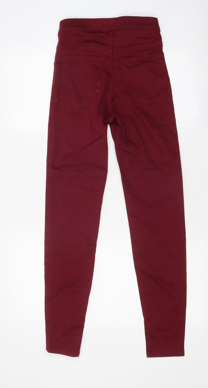 Womens UK Size 8 Marks and Spencer Regular Fit Jegging Red Jeans