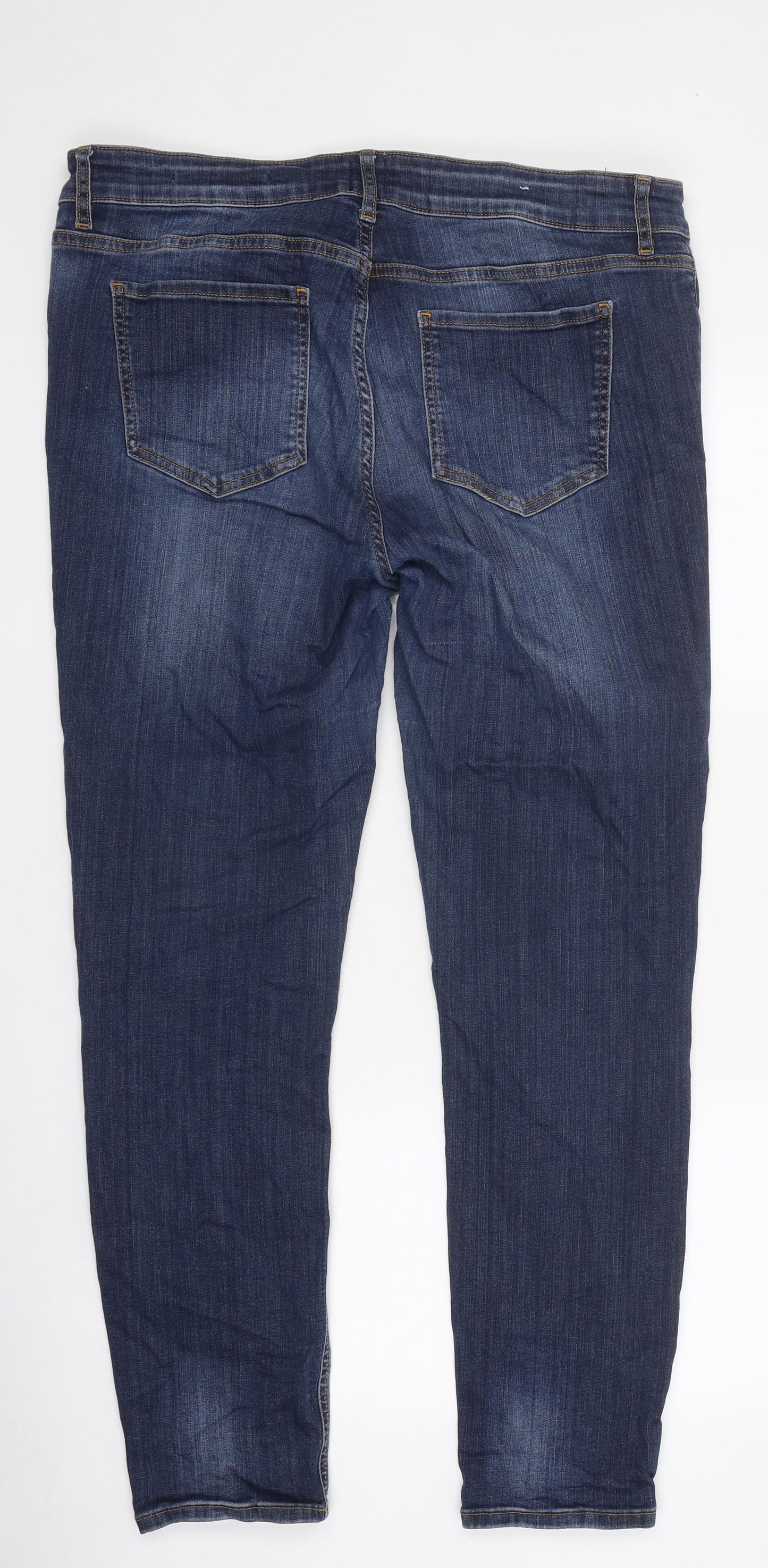 Womens UK Size 36 in Preworn Regular Fit Tapered Blue Jeans