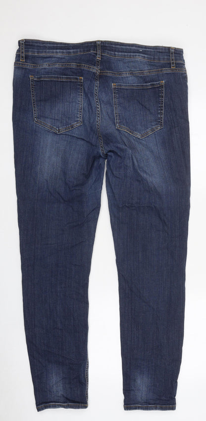 Womens UK Size 36 in Preworn Regular Fit Tapered Blue Jeans