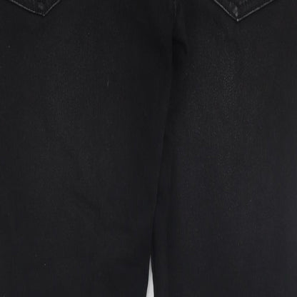 Zara Womens Black 100% Cotton Skinny Jeans Size 36 in L30 in Regular Zip
