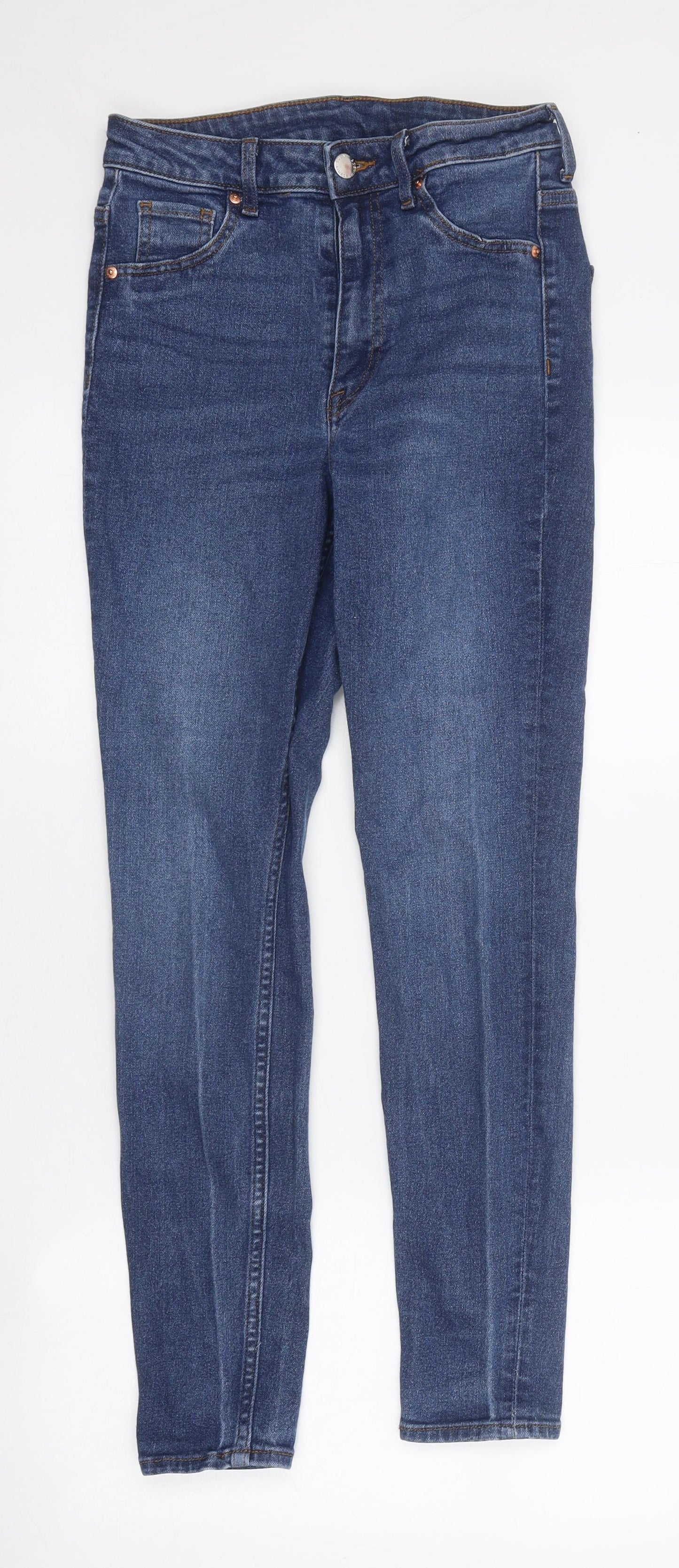 Womens UK Size 6 H&M Regular Fit Skinny Blue Jeans