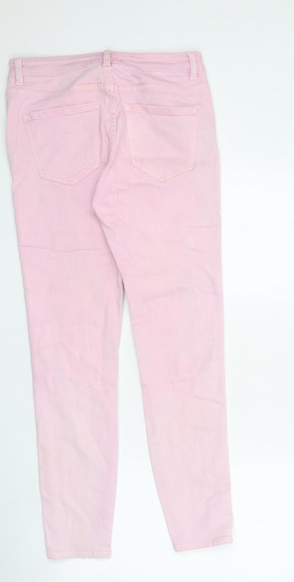 Witchery Girls Pink 100% Cotton Skinny Jeans Size 9 Years L26 in Relaxed Tie