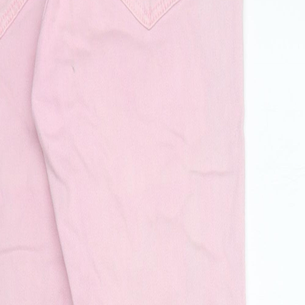 Witchery Girls Pink 100% Cotton Skinny Jeans Size 9 Years L26 in Relaxed Tie