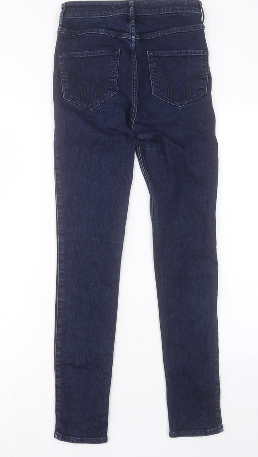 Hollister Womens Blue Cotton Skinny Jeans Size 25 in L29 in Regular Button