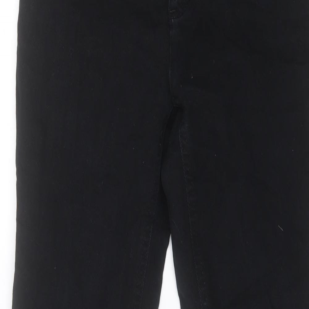 Womens UK Size 10 Oui Regular Fit Straight Black Jeans