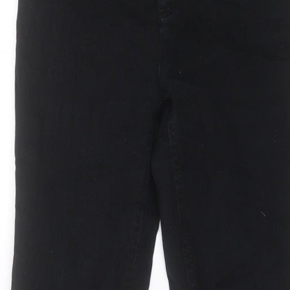 Womens UK Size 10 Oui Regular Fit Straight Black Jeans