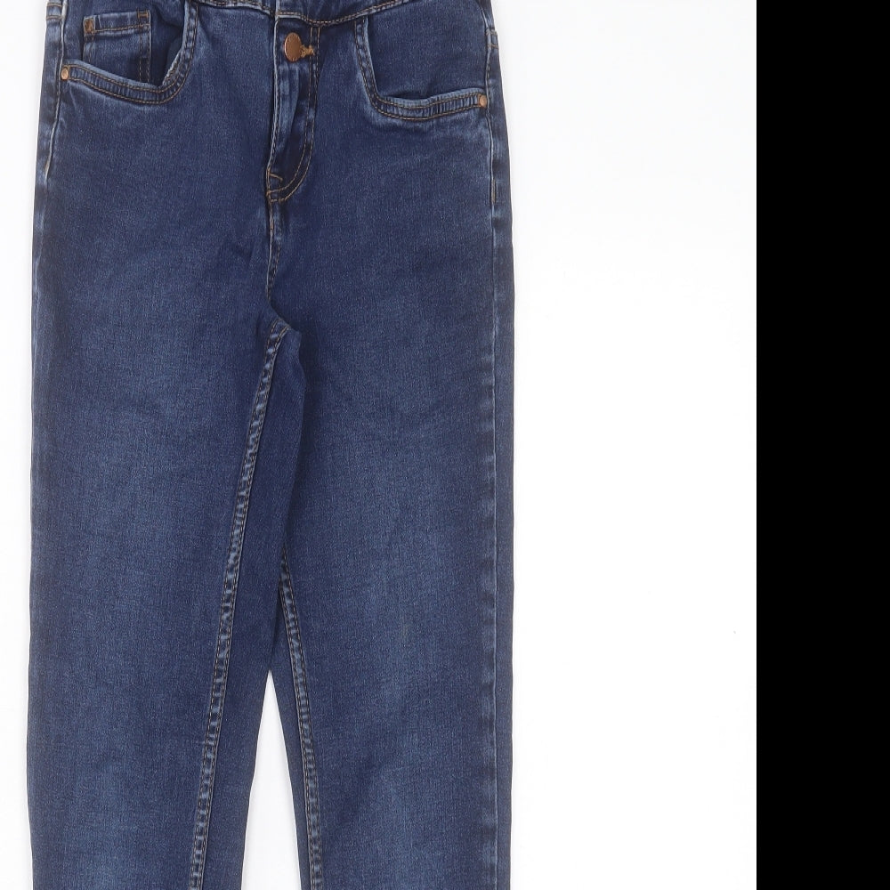 New Look Womens Blue Cotton Skinny Jeans Size 6 L27 in Regular Button