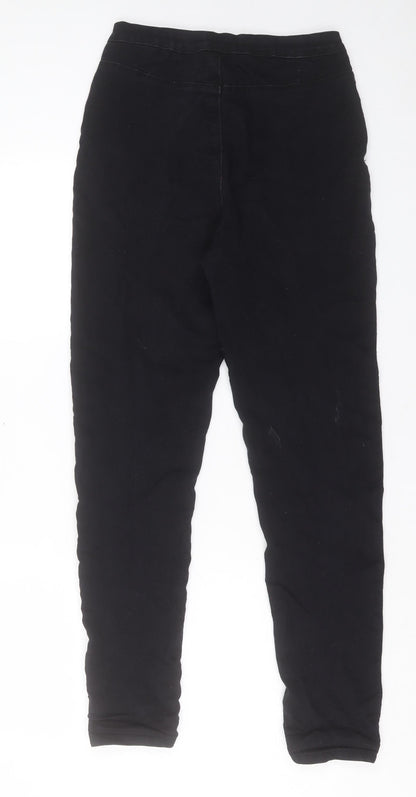 Missguided Womens Black Cotton Skinny Jeans Size 10 L30 in Regular Button