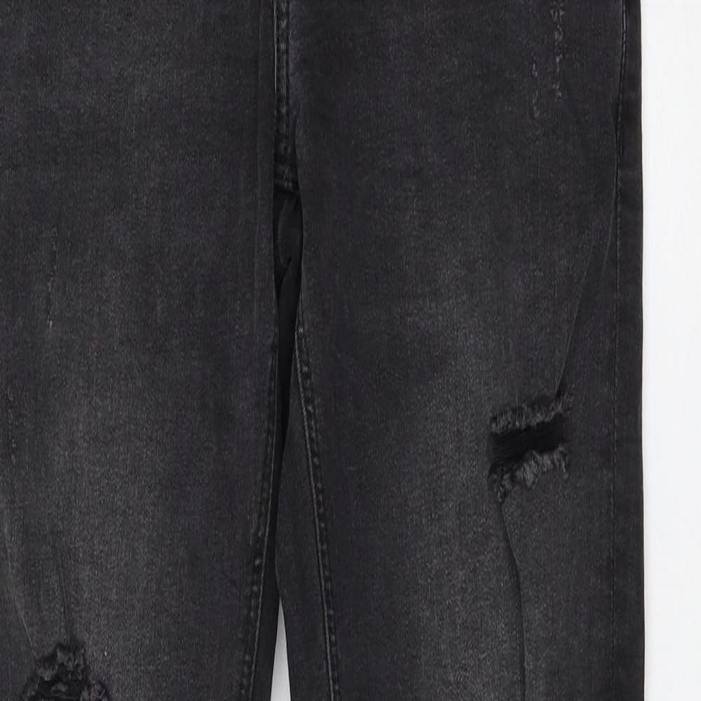 Primark Womens Black Cotton Skinny Jeans Size 30 in L32 in Regular Zip