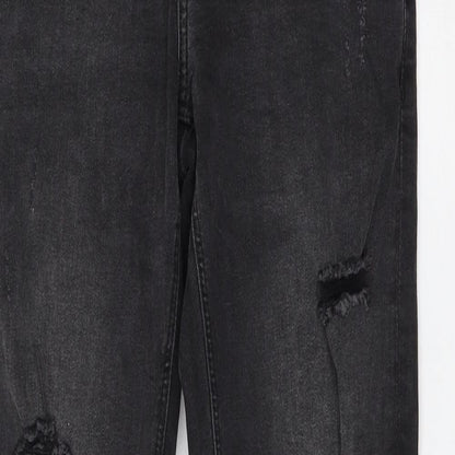 Primark Womens Black Cotton Skinny Jeans Size 30 in L32 in Regular Zip