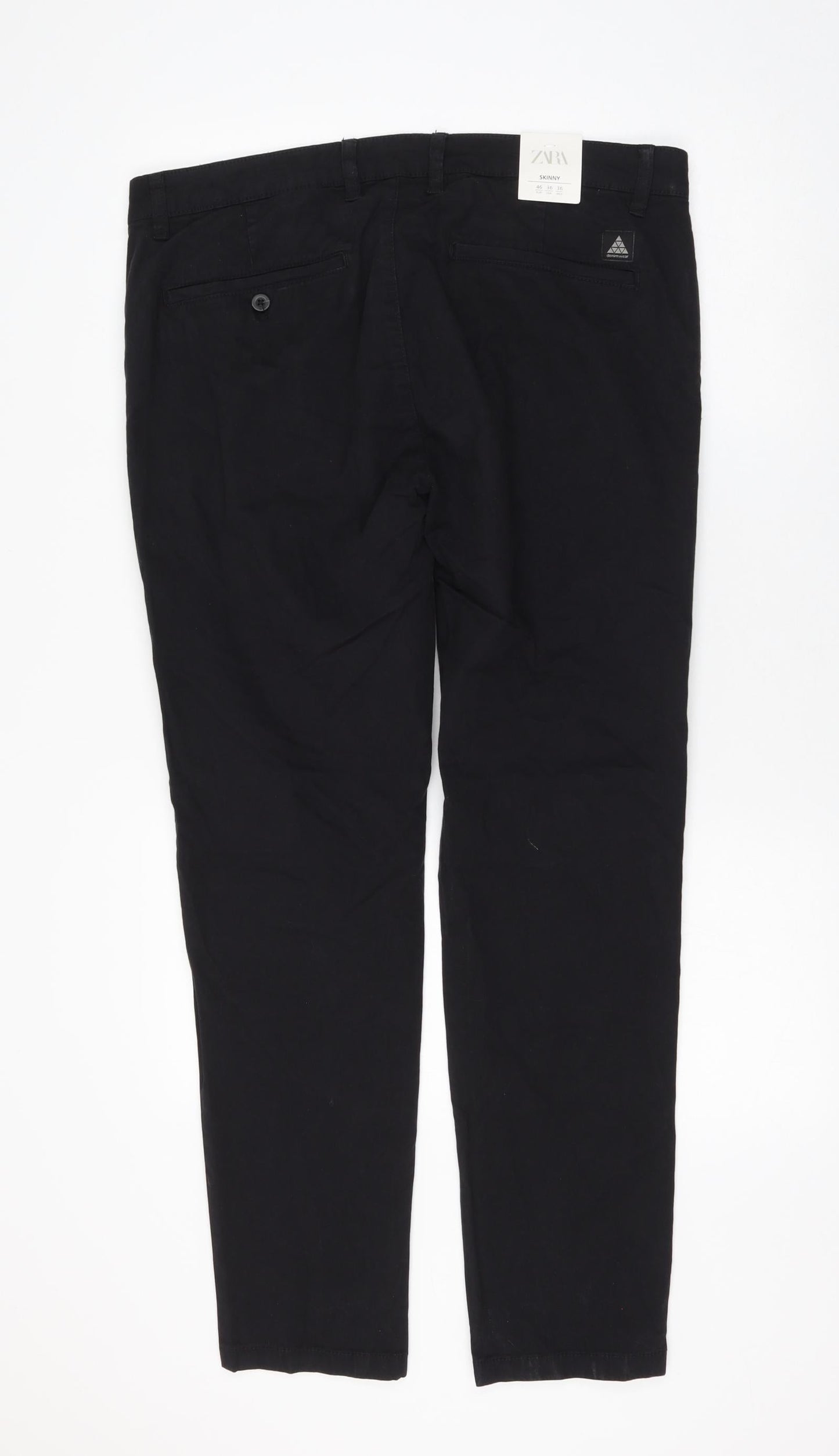 Womens UK Size 36 in Zara Regular Fit  Black Trousers