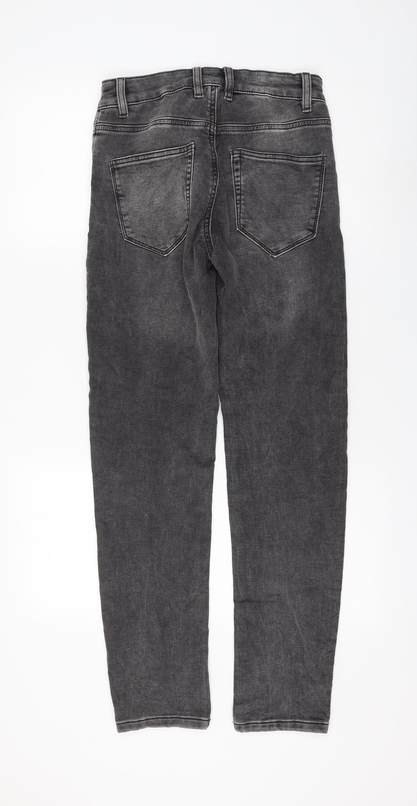 NEXT Womens Grey Cotton Skinny Jeans Size 28 in L31 in Regular Zip