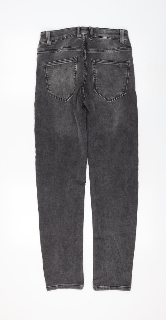 NEXT Womens Grey Cotton Skinny Jeans Size 28 in L31 in Regular Zip