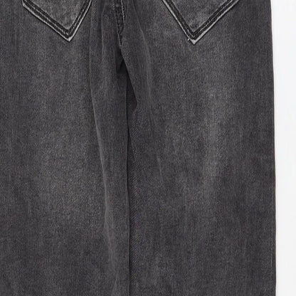 NEXT Womens Grey Cotton Skinny Jeans Size 28 in L31 in Regular Zip