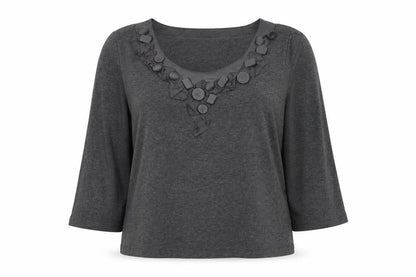 Womens UK Size L CC Grey Basic Blouse