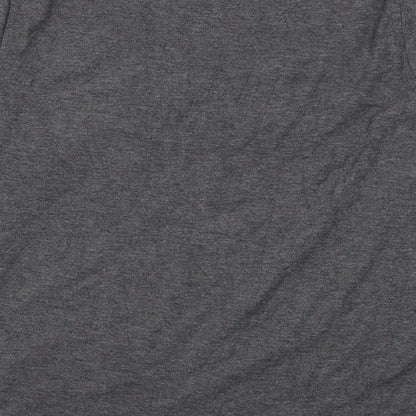 CC Womens Grey Polyester Basic Blouse Size L Scoop Neck