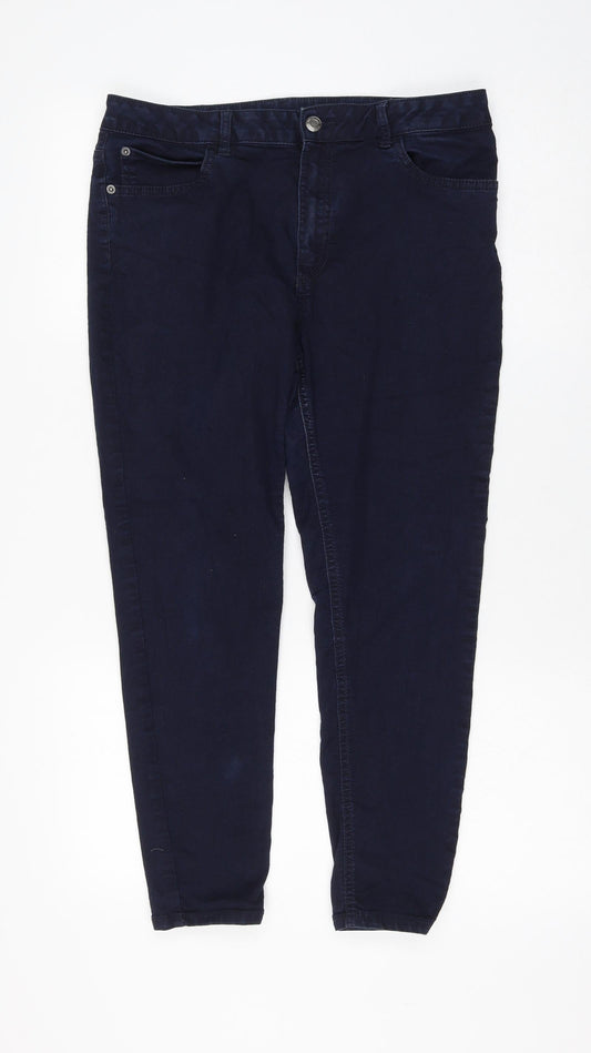 Womens UK Size 12 Marks and Spencer Regular Fit Skinny Blue Jeans