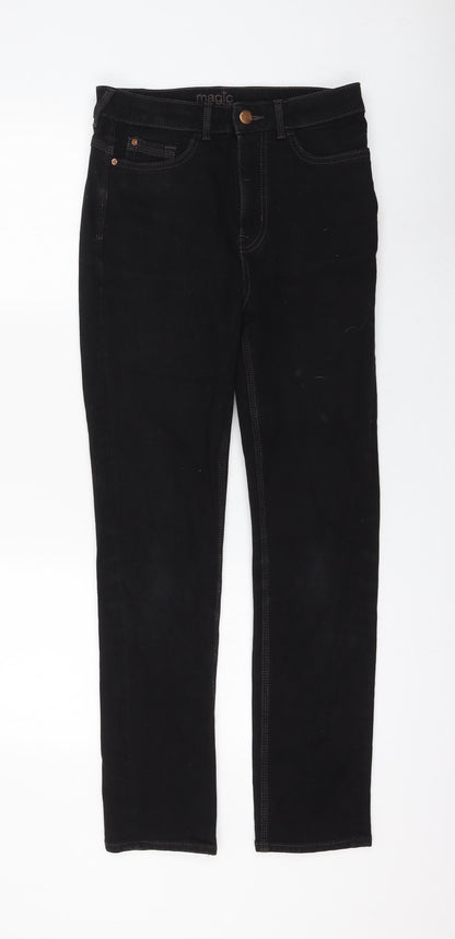Womens UK Size 10 Marks and Spencer Regular Fit Straight Black Jeans