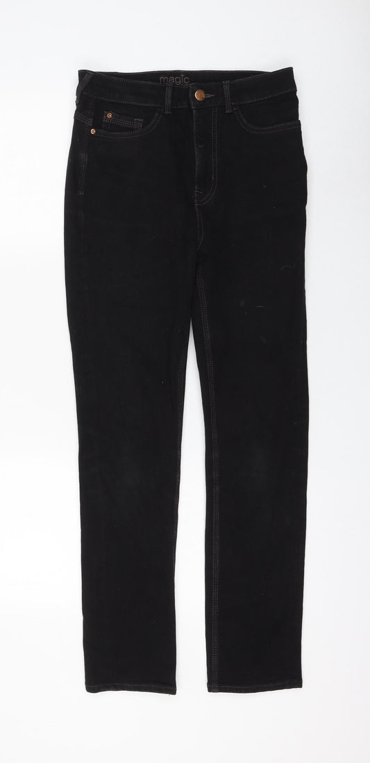 Womens UK Size 10 Marks and Spencer Regular Fit Straight Black Jeans