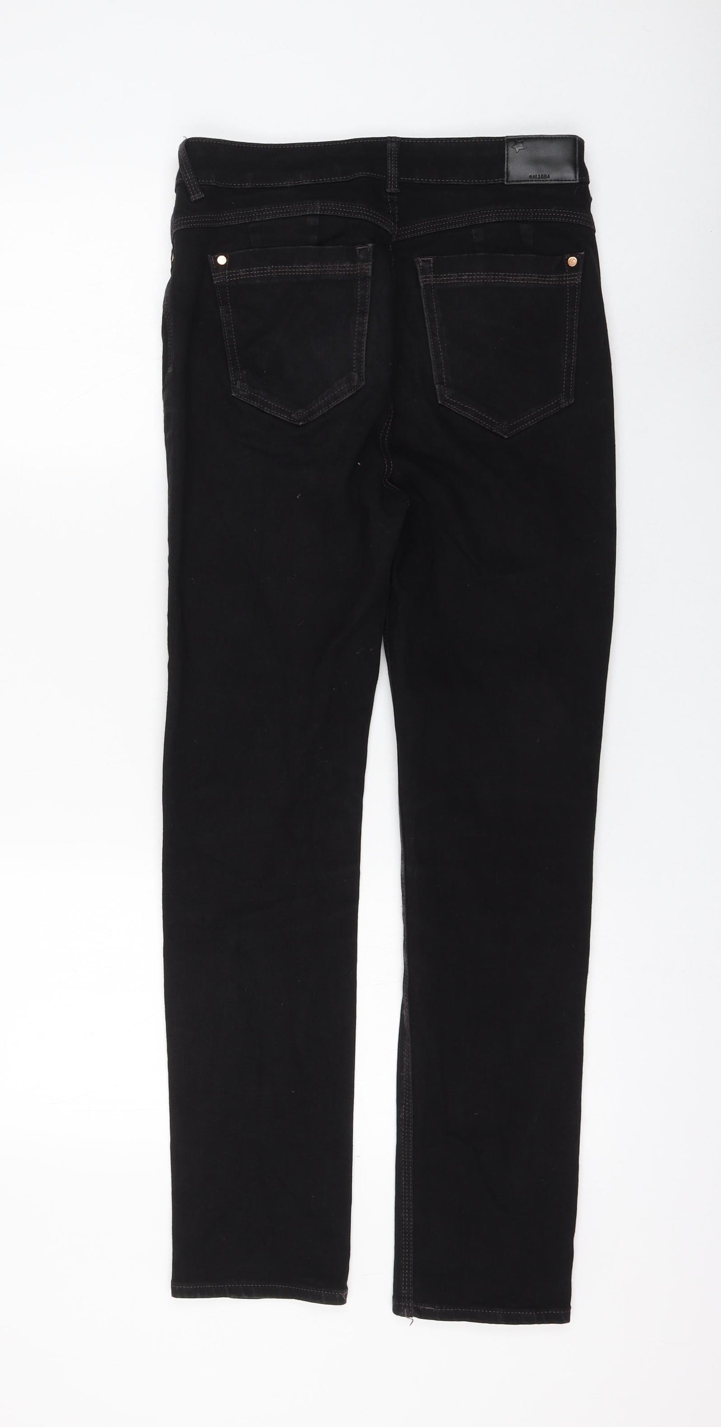 Womens UK Size 10 Marks and Spencer Regular Fit Straight Black Jeans