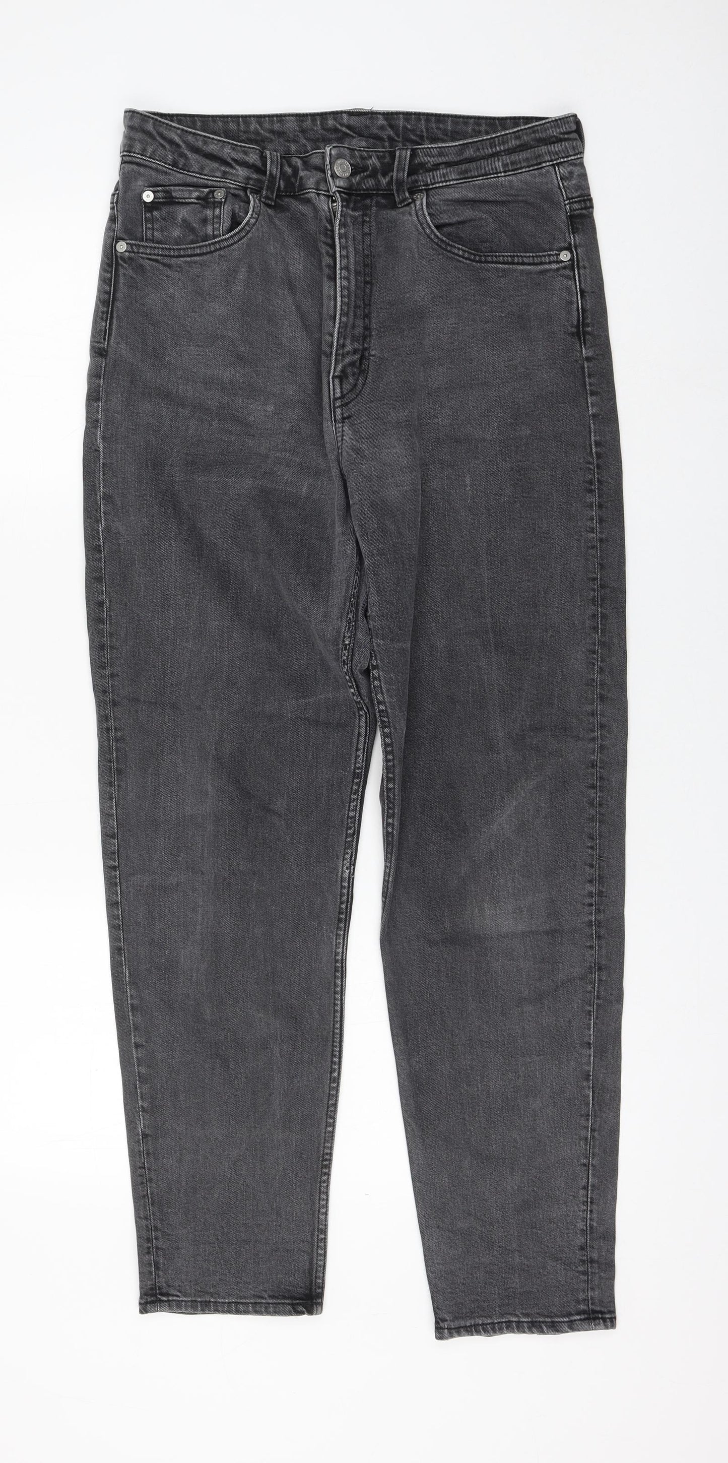 Lash Womens Grey Cotton Mom Jeans Size 30 in L30 in Regular Zip