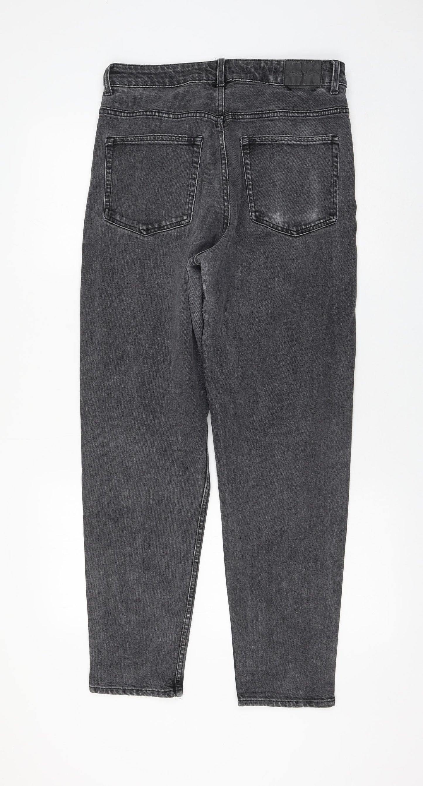 Lash Womens Grey Cotton Mom Jeans Size 30 in L30 in Regular Zip