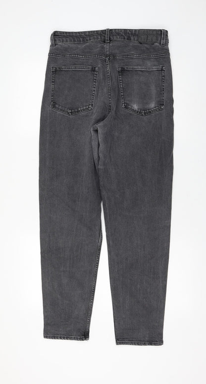 Lash Womens Grey Cotton Mom Jeans Size 30 in L30 in Regular Zip