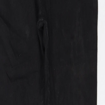 Brave Soul Womens Black Cotton Skinny Jeans Size 34 in L38 in Regular Zip