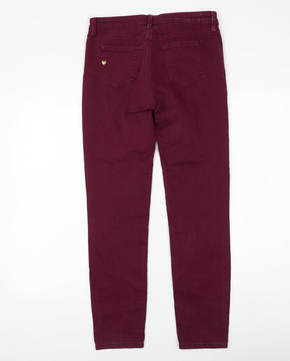 My Twin Womens Purple Cotton Skinny Jeans Size 30 in L28 in Regular Zip