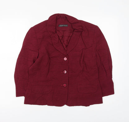 Alex & Co Womens Red Jacket Blazer Size 12 Button
